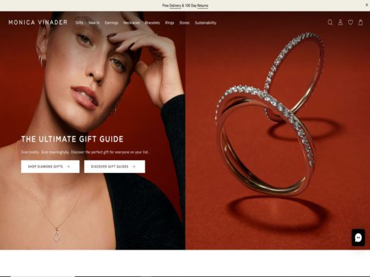 Monica Vinader review, a site that is one of many popular Female Jewellery Stores