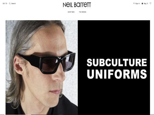 Neil Barrett review, a site that is one of many popular Designer Brands