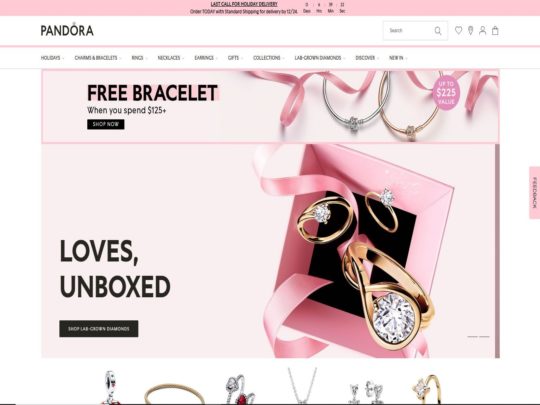 Pandora review, a site that is one of many popular Unisex Jewellery Stores