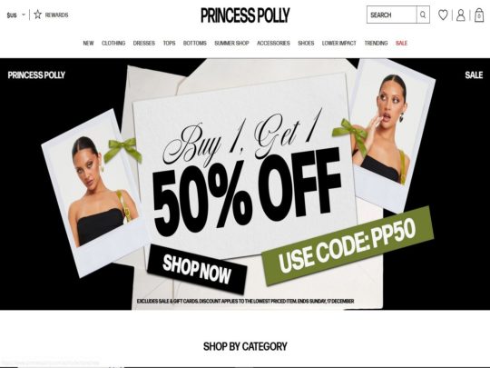 Princess Polly review, a site that is one of many popular Women's eCommerce Stores