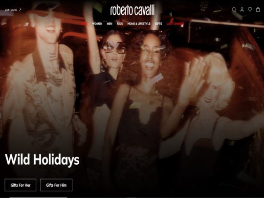 Roberto Cavalli review, a site that is one of many popular Designer Brands