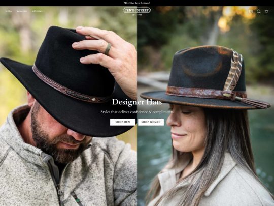 Tenth Street Hats review, a site that is one of many popular Designer Hat Stores