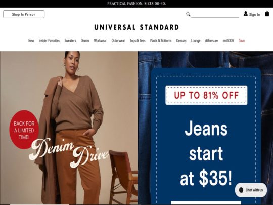 Universal Standard review, a site that is one of many popular Plus Sized Women's Clothing