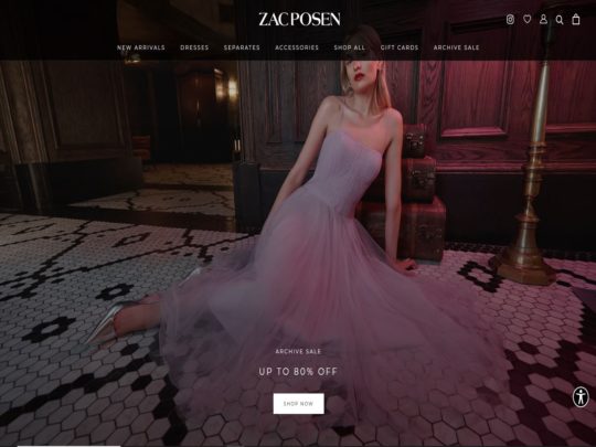 Zac Posen review, a site that is one of many popular Designer Brands