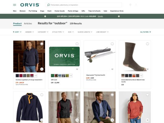 Orvis: Premium outdoor gear for fishing, hiking, and adventure, offering high-quality apparel and equipment for all enthusiasts.