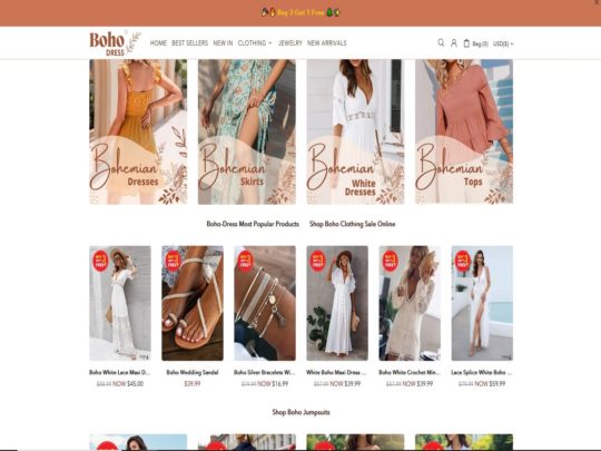 Boho Dress offers a collection of stylish, free-spirited bohemian dresses, perfect for casual and chic looks.