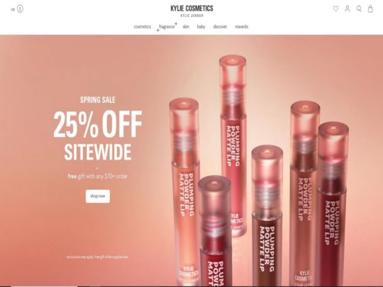 Shop Kylie Cosmetics for trendy makeup, including lip kits, eyeshadows, and skincare, designed by Kylie Jenner.