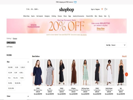 Shop the latest Shopbop dresses, featuring designer styles, trendy looks, and versatile options for every occasion.