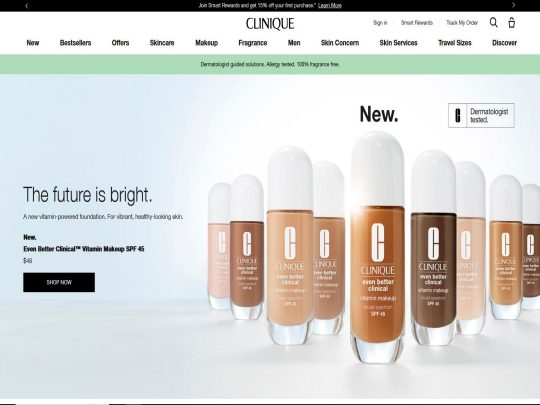 Clinique offers dermatologist-developed skincare and makeup, known for gentle formulas and visible results for all skin types.