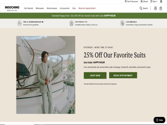 Customize your perfect suit with Indochino—affordable, made-to-measure menswear designed for a flawless fit and modern style.
