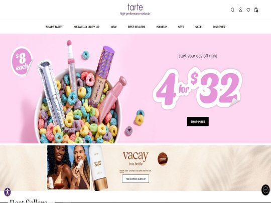 Tarte Cosmetics offers natural, cruelty-free beauty with bold colors, skin-loving ingredients, and ethical values.