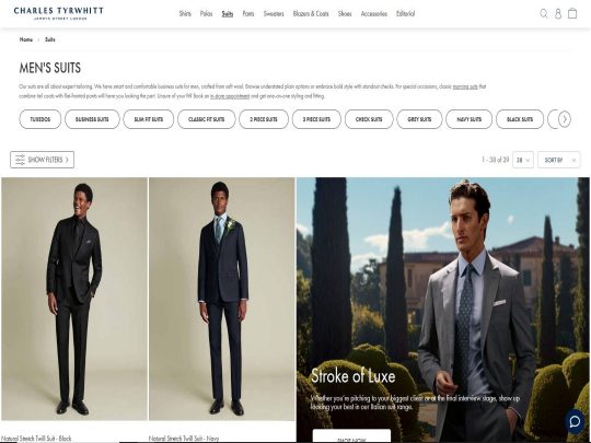 Discover Charles Tyrwhitt suits crafted for style, comfort, and perfect fit—ideal for work, weddings, and formal occasions.