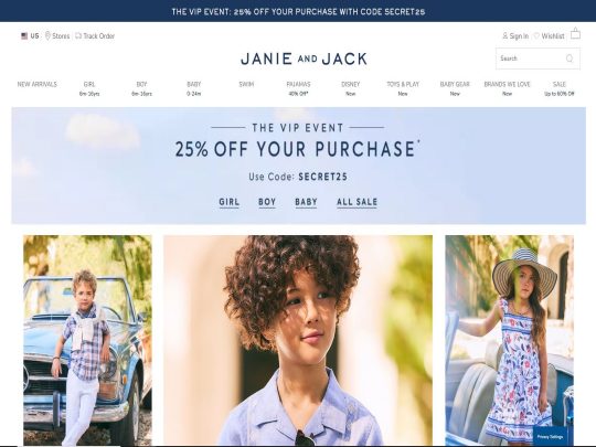 Shop Janie and Jack for modern, high-quality kids' clothing with classic style, perfect for special occasions and everyday wear.
