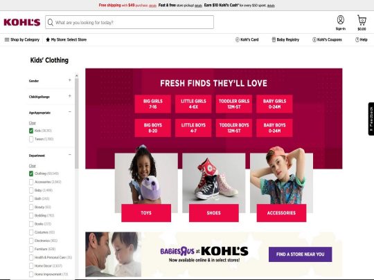Shop Kohl's Kids section for trendy, affordable clothing, shoes & essentials for boys, girls, toddlers & babies.