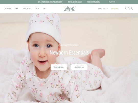 Little Me offers adorable, high-quality baby and toddler clothing designed for comfort, style, and everyday wear.