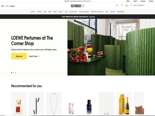 Selfridges offers luxury fashion, beauty, and lifestyle products online and in iconic UK stores with worldwide shipping.