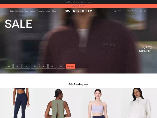 Sweaty Betty offers stylish, high-performance activewear designed to empower women through fitness and fashion.