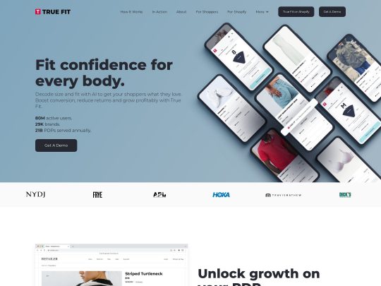 True Fit helps shoppers find the perfect size and fit for clothing and shoes using personalized data and style insights.