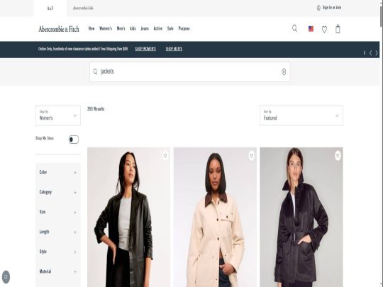 Abercrombie & Fitch review, a site that is one of many popular eCommerce Stores