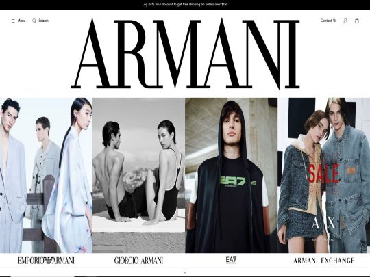 Armani offers sophisticated Italian fashion, timeless designs, and luxury clothing, accessories, and fragrances worldwide.