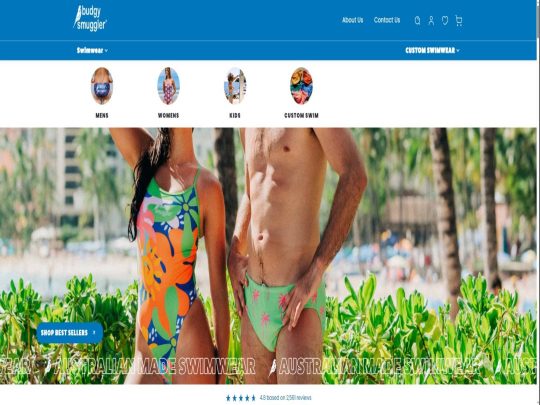 Budgy Smuggler review, a site that is one of many popular Unisex Swimwear Stores