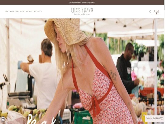 Christy Dawn review, a site that is one of many popular Women's Clothing Brands