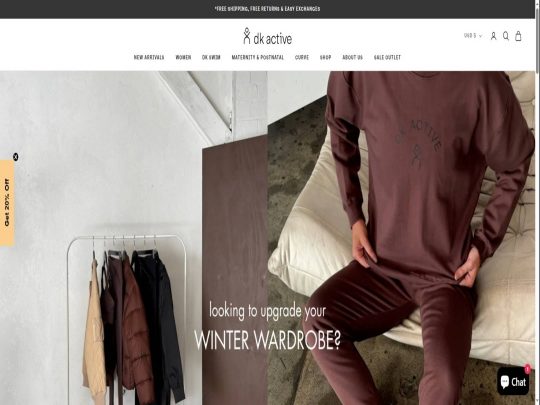 DKActive review, a site that is one of many popular Women's Activewear Stores