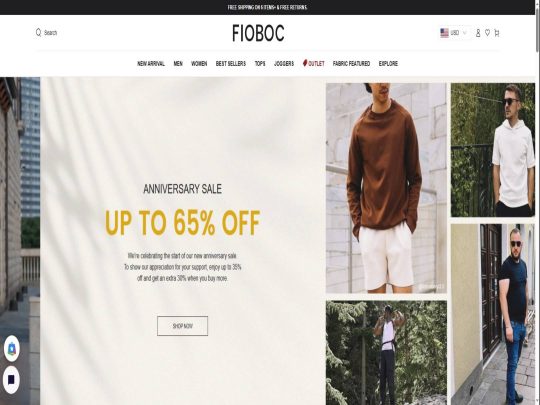 Fioboc review, a site that is one of many popular Men's eCommerce Stores