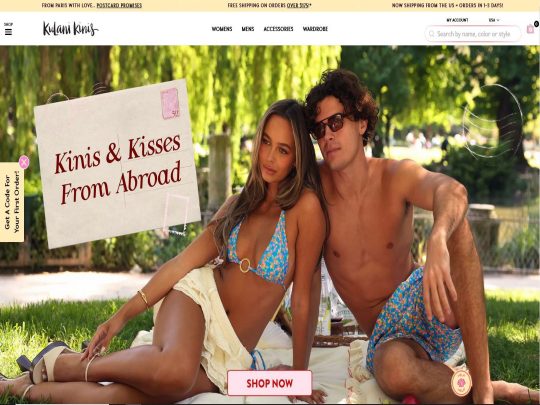 Kulani Kinis offers bold, cheeky swimwear known for flattering fits, comfort, and standout beach-ready style.