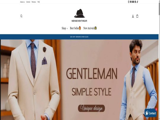 Mens Event Wear review, a site that is one of many popular Men's Suit Stores