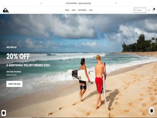 Quiksilver offers surf-inspired clothing, wetsuits, and accessories known for style, durability, and coastal lifestyle appeal.