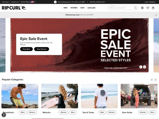 Rip Curl offers surfwear and gear built for performance, adventure, and coastal lifestyle, trusted by surfers worldwide.