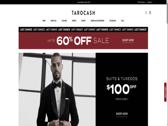 Tarocash review, a site that is one of many popular Men's eCommerce Stores