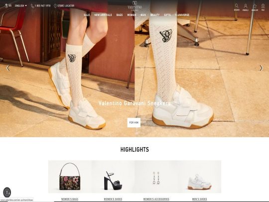 Valentino blends Italian elegance with bold, modern designs, offering luxury fashion, shoes, and accessories.