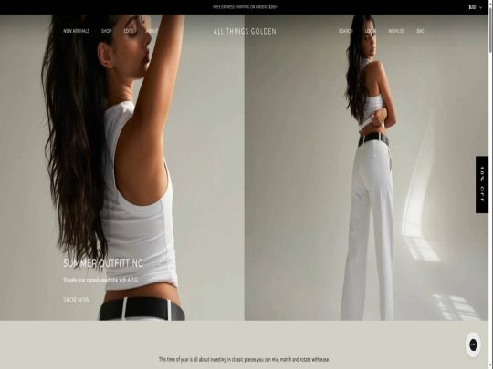 All Things Golden review, a site that is one of many popular Women's eCommerce Stores