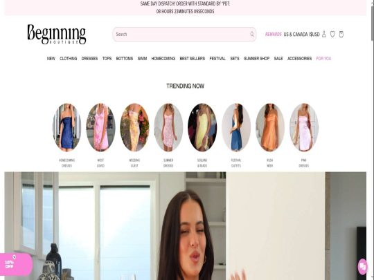 Beginning Boutique review, a site that is one of many popular Women's Summer Clothing Stores