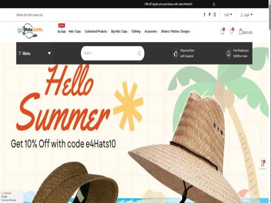 e4Hats review, a site that is one of many popular Popular Hat Stores