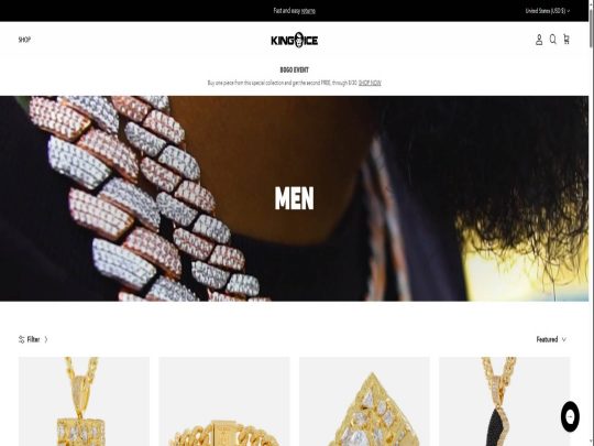 KingIce Men review, a site that is one of many popular Men's Jewellery Stores