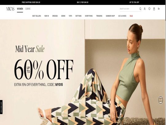 Micas review, a site that is one of many popular Women's eCommerce Stores