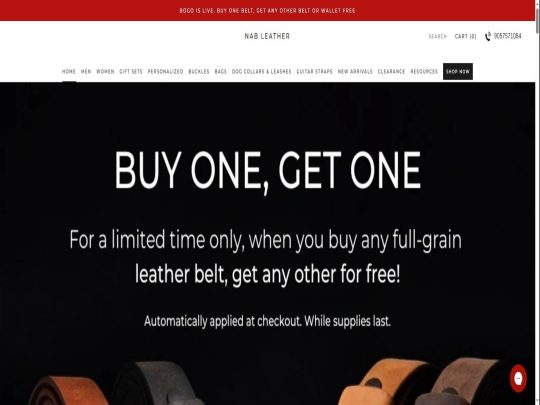 NAB Leather review, a site that is one of many popular Top Belt Stores