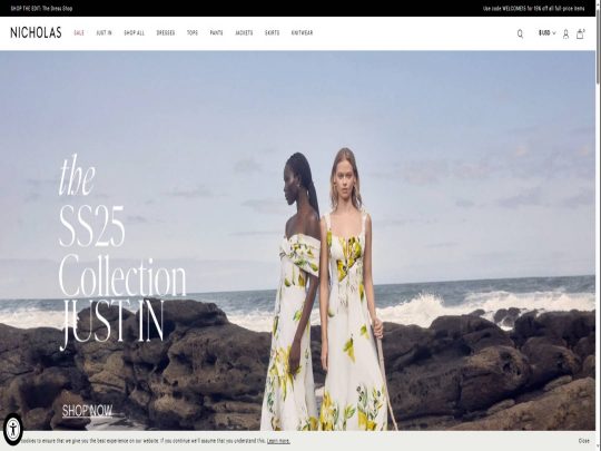 Nicholas review, a site that is one of many popular Women's eCommerce Stores