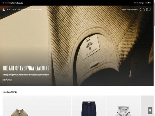 Reigning Champ review, a site that is one of many popular Men's Streetwear Stores