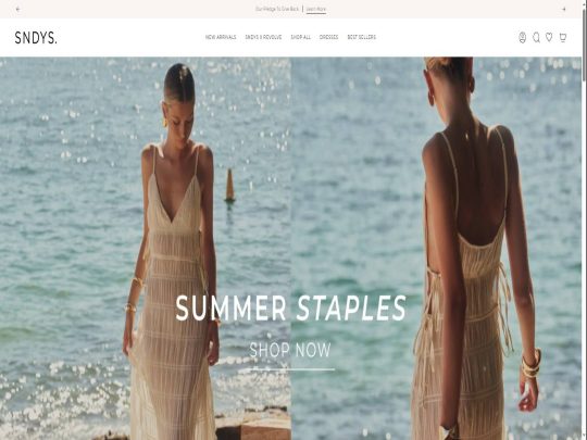 Sndys review, a site that is one of many popular Women's Eco-Friendly Clothing Stores