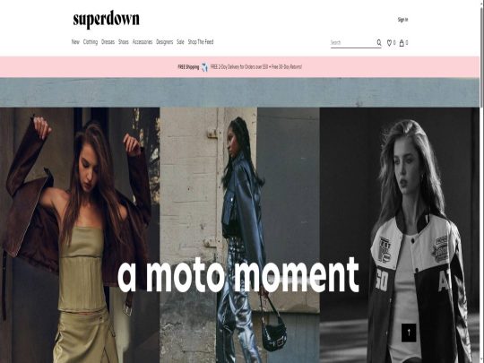 superdown review, a site that is one of many popular Women's eCommerce Stores