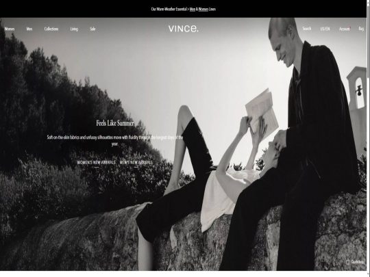 Vince review, a site that is one of many popular Premium Clothing Brands