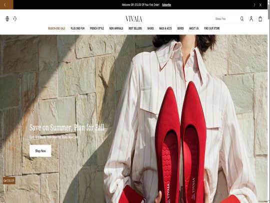 Vivaia review, a site that is one of many popular Women's Shoe Stores