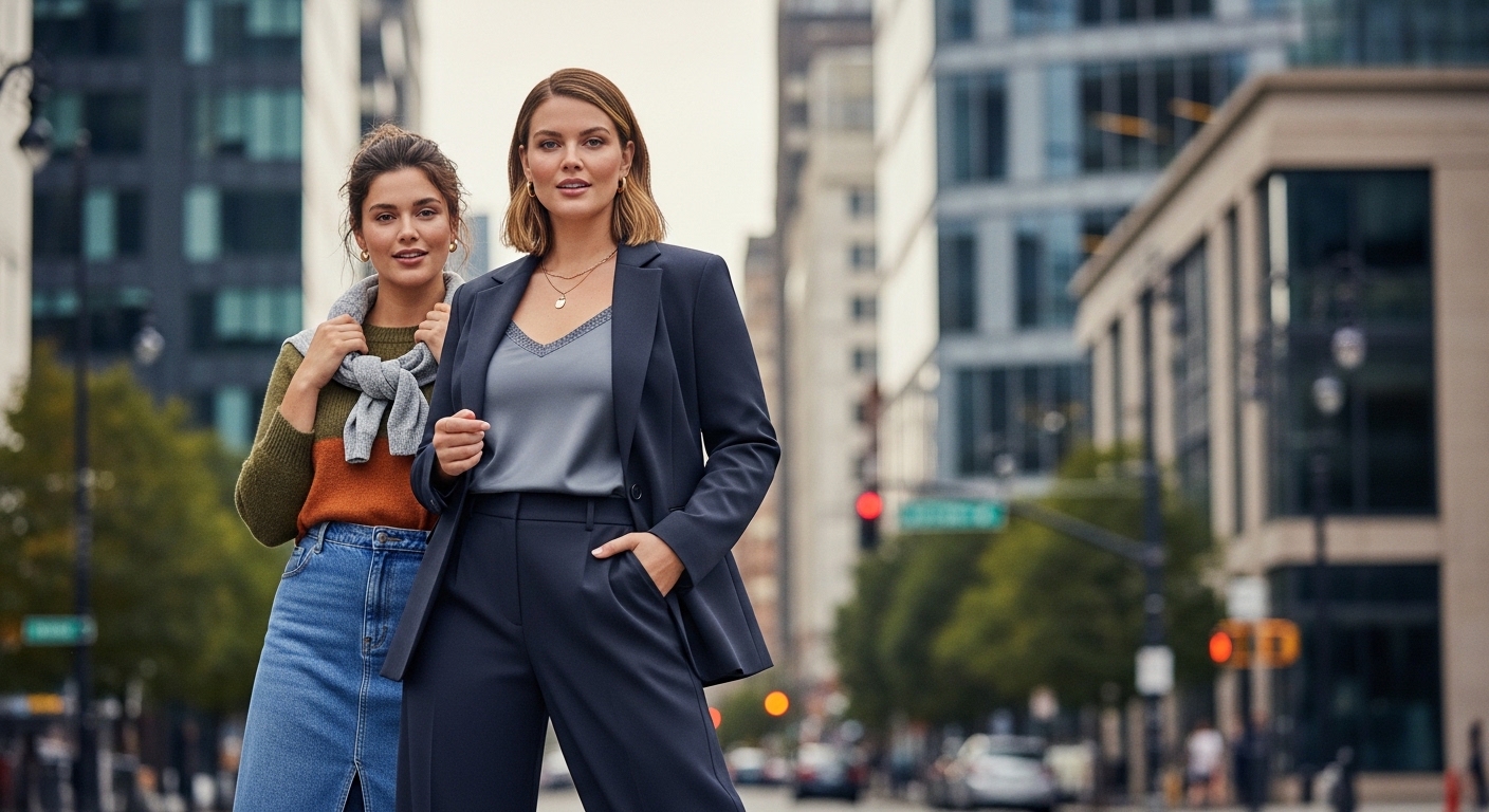 Best Plus-Size Clothing Stores Online 2026 โ Inclusive Fashion Trends Confident plus-size women wearing trendy 2026 fashion including workwear, dresses, and activewear.